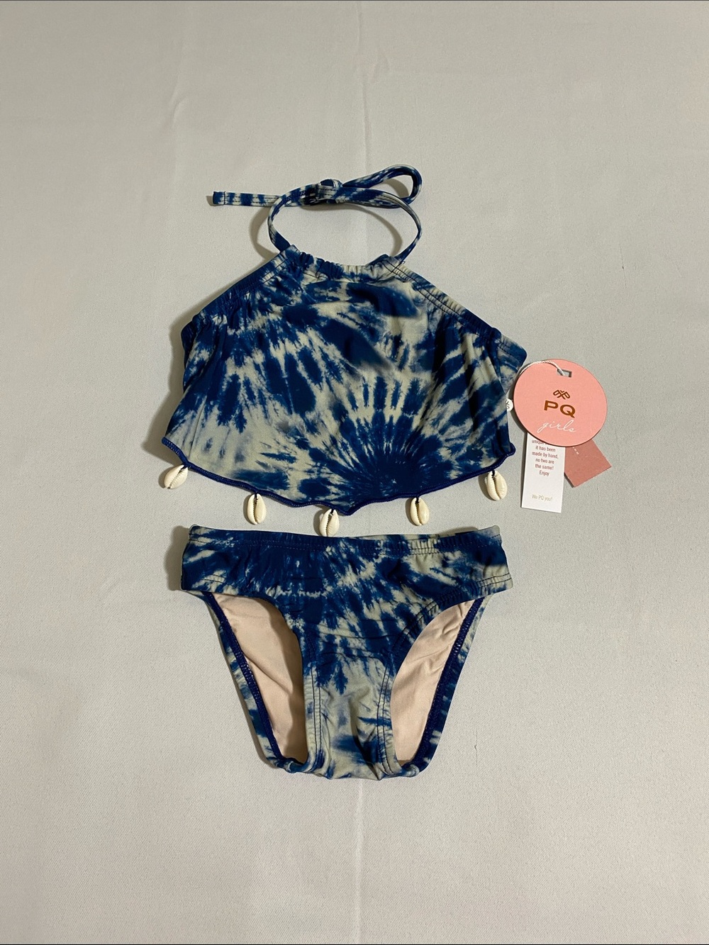 PILYQ Deep Soul Coco Shell Tie-dye Bikini Set Toddler Girl's Size 2